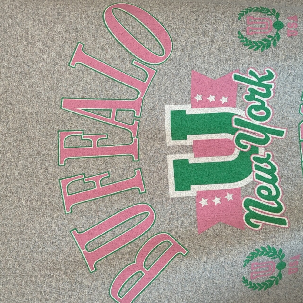 Vintage 90's Buffalo New York University Grey Crew Sweatshirt SUNY Grey Small - Picture 7 of 14